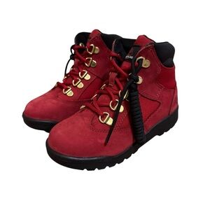 Timberland 6-Inch Field Boot Ruby Red Toddler US Size 12 Toddler
